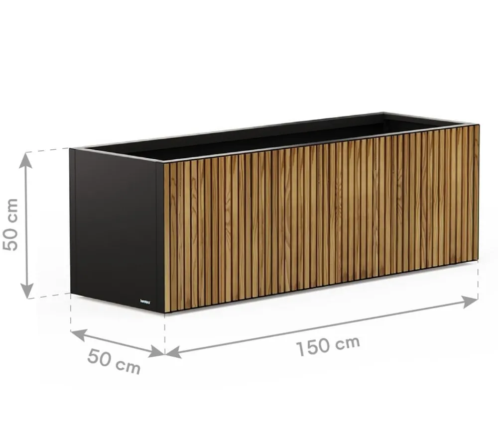 Herstera Metall-Pflanzkasten Deco Planter, rechteckig, /natur