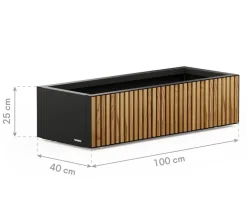 Herstera Pflanzkübel & Blumenkästen > Metall-Pflanzkasten Deco Planter Xic, rechteckig, /natur