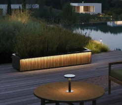 Herstera Pflanzkübel & Blumenkästen > Metall-Pflanzkasten Deco Planter Xic LED, rechteckig, /natur
