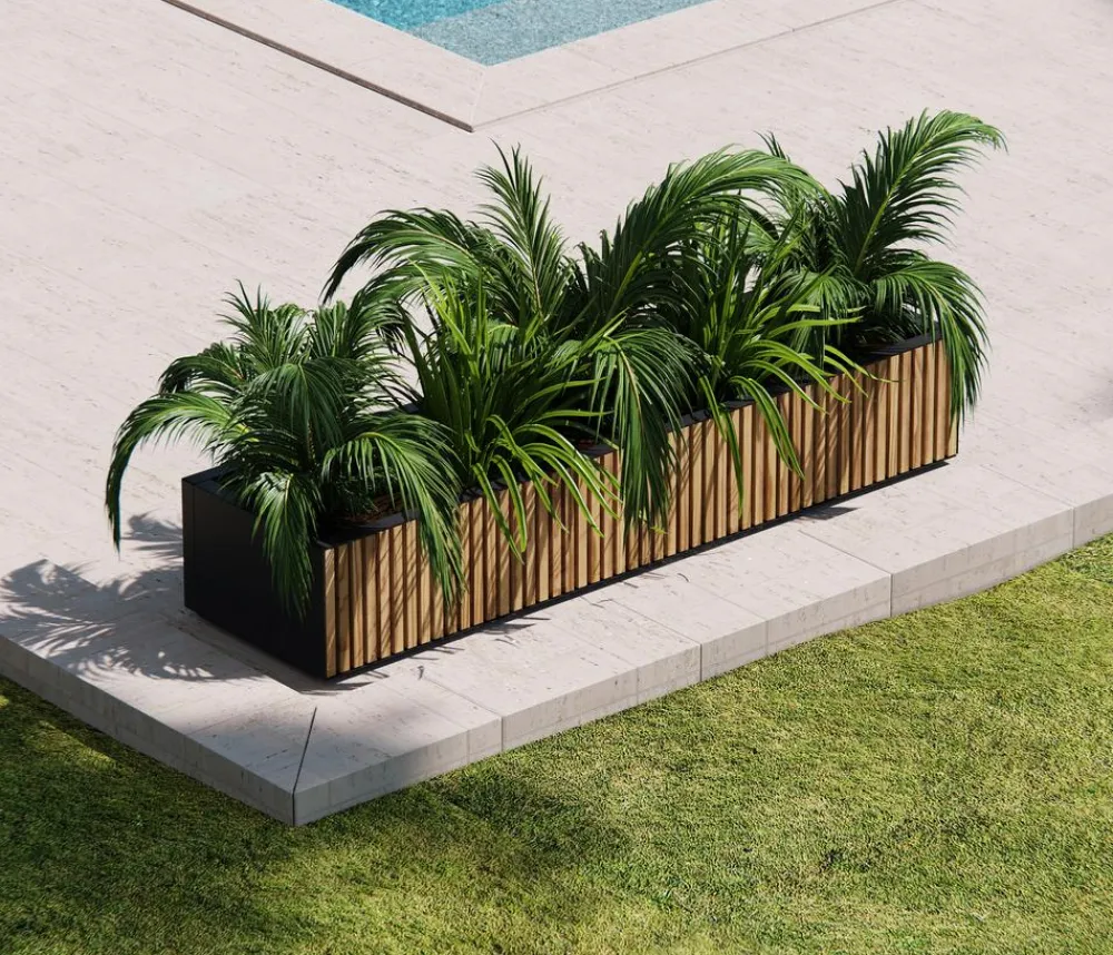 Herstera Metall-Pflanzkasten Deco Planter Xic, rechteckig, /natur Best