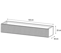 Herstera Metall-Pflanzkasten Deco Planter Xic, rechteckig, /natur Best