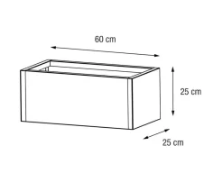 Herstera Pflanzkübel & Blumenkästen > Metall-Pflanzkasten Cube Balcony, rechteckig,