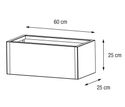 Herstera Pflanzkübel & Blumenkästen > Metall-Pflanzkasten Cube Balcony LED, rechteckig,