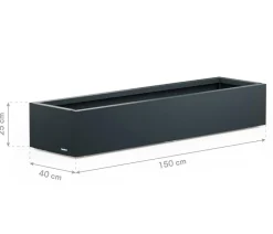 Herstera Pflanzkübel & Blumenkästen > Metall-Pflanzkasten Cube Xic LED, rechteckig,