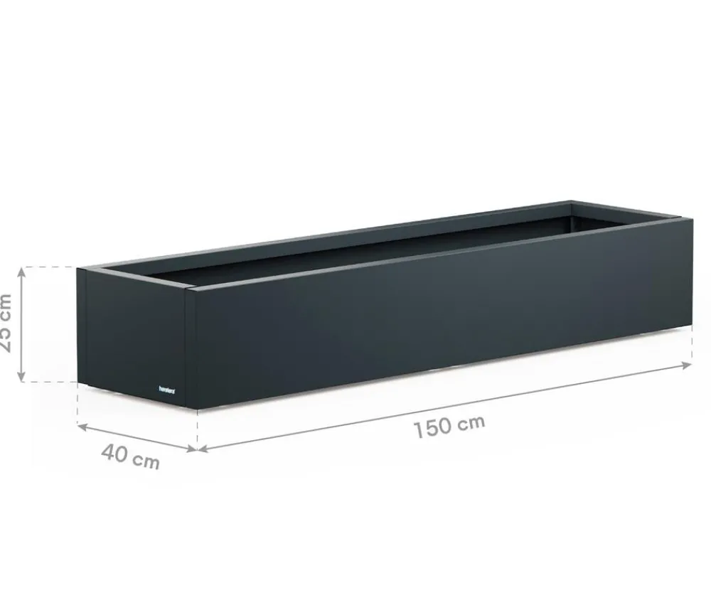 Herstera Pflanzkübel & Blumenkästen > Metall-Pflanzkasten Cube Xic LED, rechteckig,