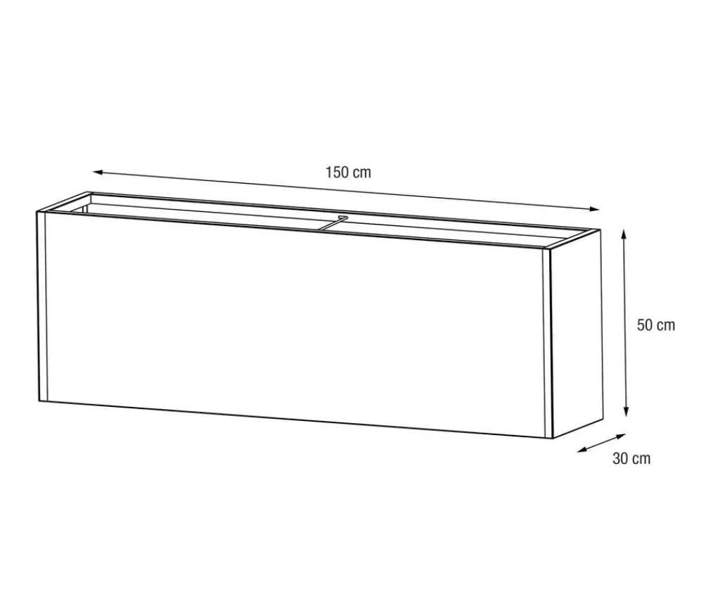 Herstera Pflanzkübel & Blumenkästen > Metall-Pflanzkasten Cube LED, rechteckig,