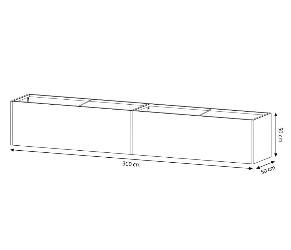 Herstera Pflanzkübel & Blumenkästen > Metall-Pflanzkasten Cube LED mit Verbindungsstück,