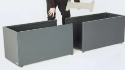 Herstera Pflanzkübel & Blumenkästen > Metall-Pflanzkasten Cube LED mit Verbindungsstück,