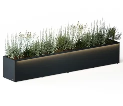 Herstera Pflanzkübel & Blumenkästen > Metall-Pflanzkasten Cube LED mit Verbindungsstück,