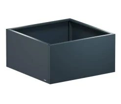 Herstera Pflanzkübel & Blumenkästen - Metall-Pflanzkasten Cube Low, quadratisch, , ca. B100/H50/T100 cm Anthrazit