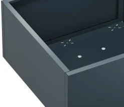 Herstera Metall-Pflanzkasten Cube Low LED, quadratisch, , ca. B100/H50/T100 cm Anthrazit Online
