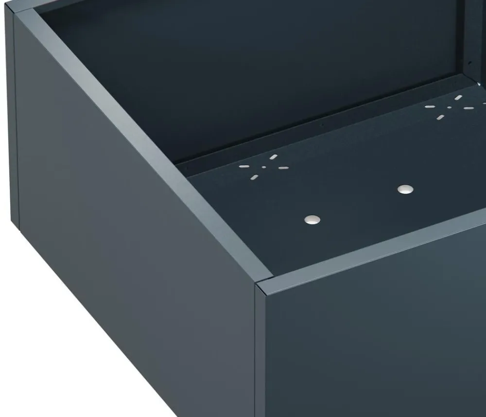Herstera Metall-Pflanzkasten Cube Low LED, quadratisch, , ca. B100/H50/T100 cm Anthrazit Online