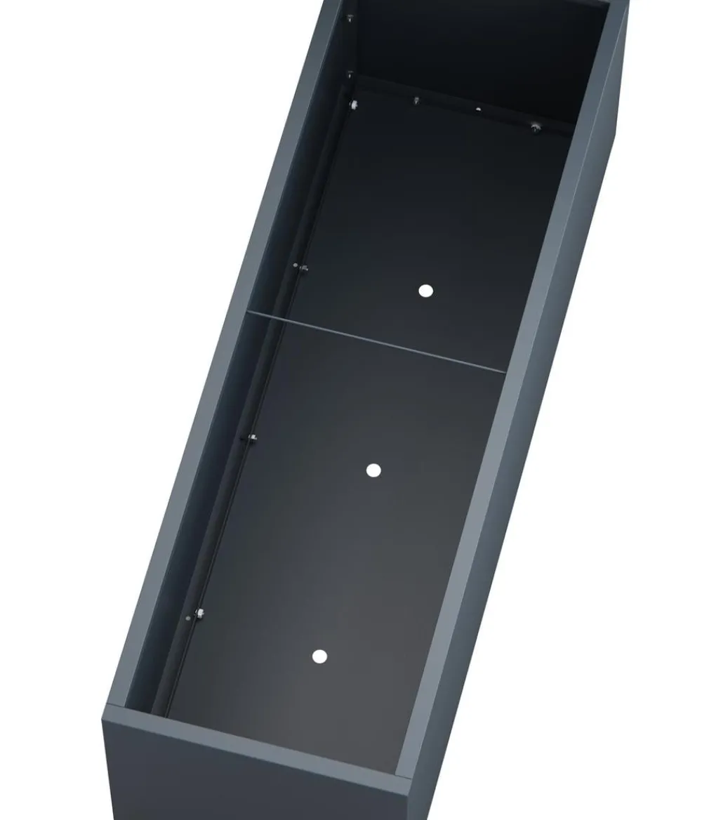Herstera Metall-Pflanzkasten Cube mit Verbindungsstück, rechteckig, Anthrazit