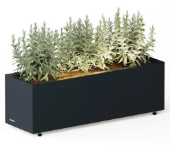 Herstera Metall-Pflanzkasten Cube Balcony LED, rechteckig, Anthrazit Clearance