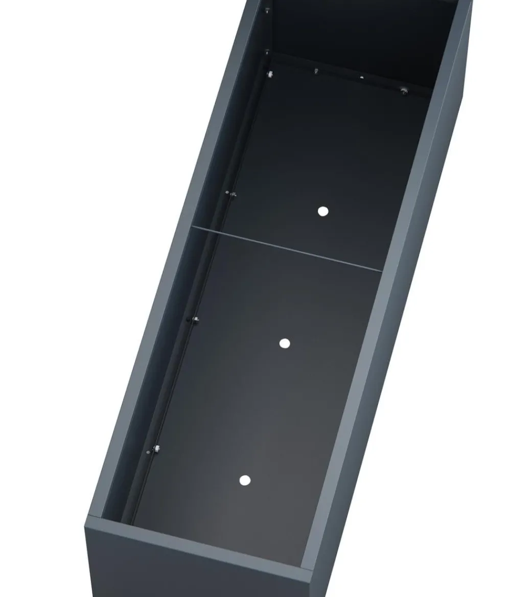 Herstera Metall-Pflanzkasten Cube LED, rechteckig, Anthrazit Discount