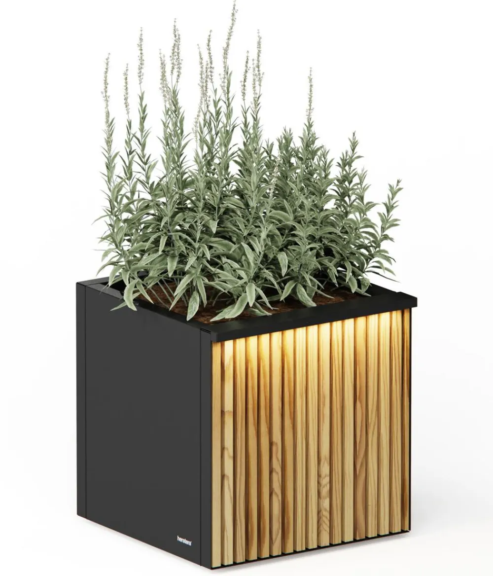 Herstera Metall-Pflanzkasten Deco Planter, quadratisch, /natur, ca. B50/H50/T50 cm Hot