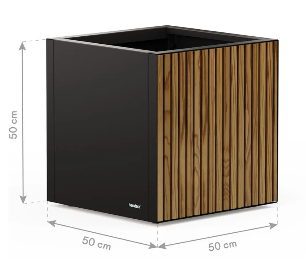 Herstera Metall-Pflanzkasten Deco Planter, quadratisch, /natur, ca. B50/H50/T50 cm Hot