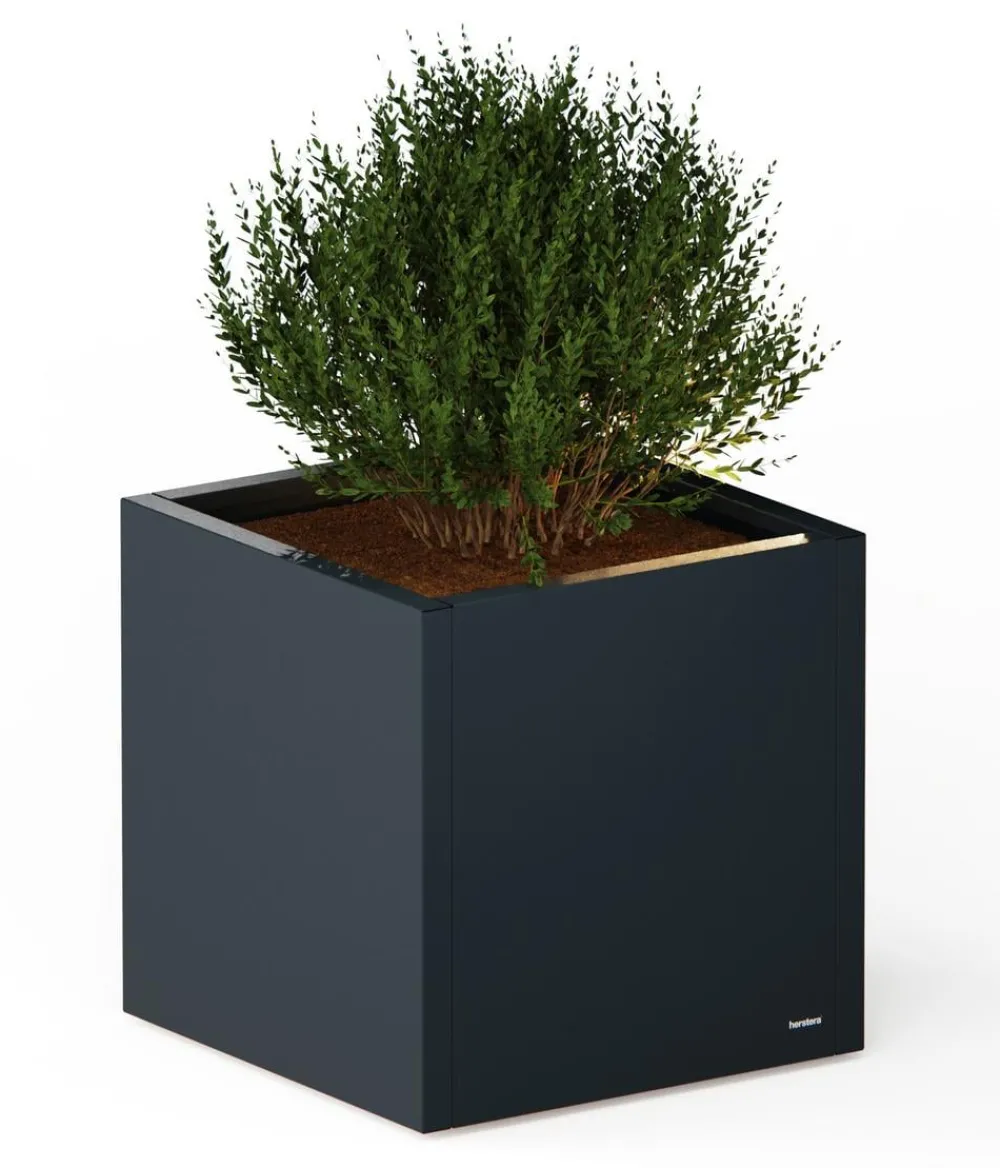 Herstera Metall-Pflanzkasten Cube LED, quadratisch, Anthrazit Best