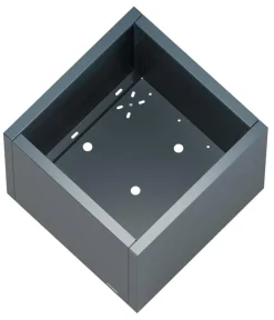 Herstera Pflanzkübel & Blumenkästen - Metall-Pflanzkasten Cube LED, quadratisch, Anthrazit
