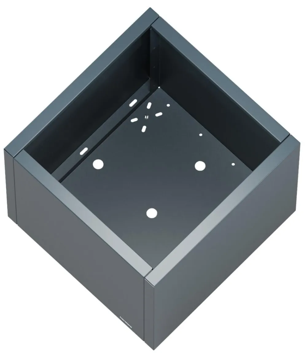 Herstera Pflanzkübel & Blumenkästen - Metall-Pflanzkasten Cube LED, quadratisch, Anthrazit