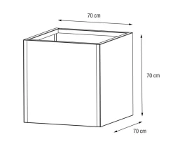 Herstera Pflanzkübel & Blumenkästen > Metall-Pflanztopf Cube, quadratisch,