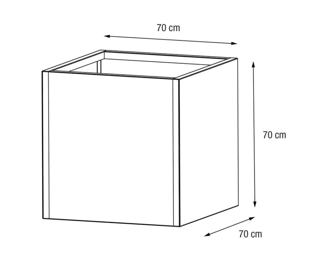 Herstera Pflanzkübel & Blumenkästen > Metall-Pflanztopf Cube, quadratisch,
