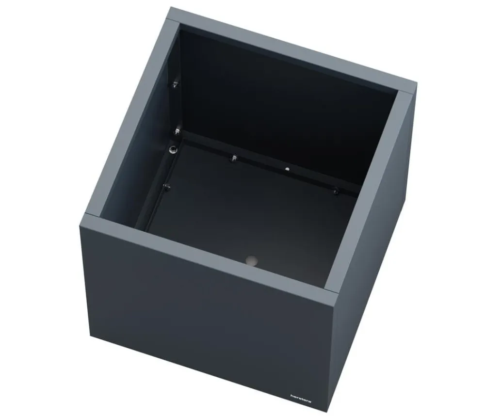 Herstera Pflanzkübel & Blumenkästen - Metall-Pflanztopf Cube, quadratisch, Anthrazit