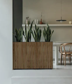 Herstera Pflanzkübel & Blumenkästen > Metall-Raumtrenner Deco Planter, rechteckig, /natur