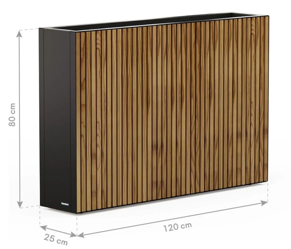 Herstera Metall-Raumtrenner Deco Planter, rechteckig, /natur