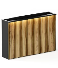 Herstera Pflanzkübel & Blumenkästen > Metall-Raumtrenner Deco Planter LED, rechteckig, /natur