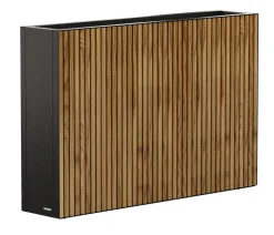 Herstera Pflanzkübel & Blumenkästen > Metall-Raumtrenner Deco Planter LED, rechteckig, /natur