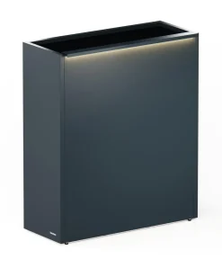 Herstera Pflanzkübel & Blumenkästen - Metall-Raumtrenner Cube LED, rechteckig, Anthrazit
