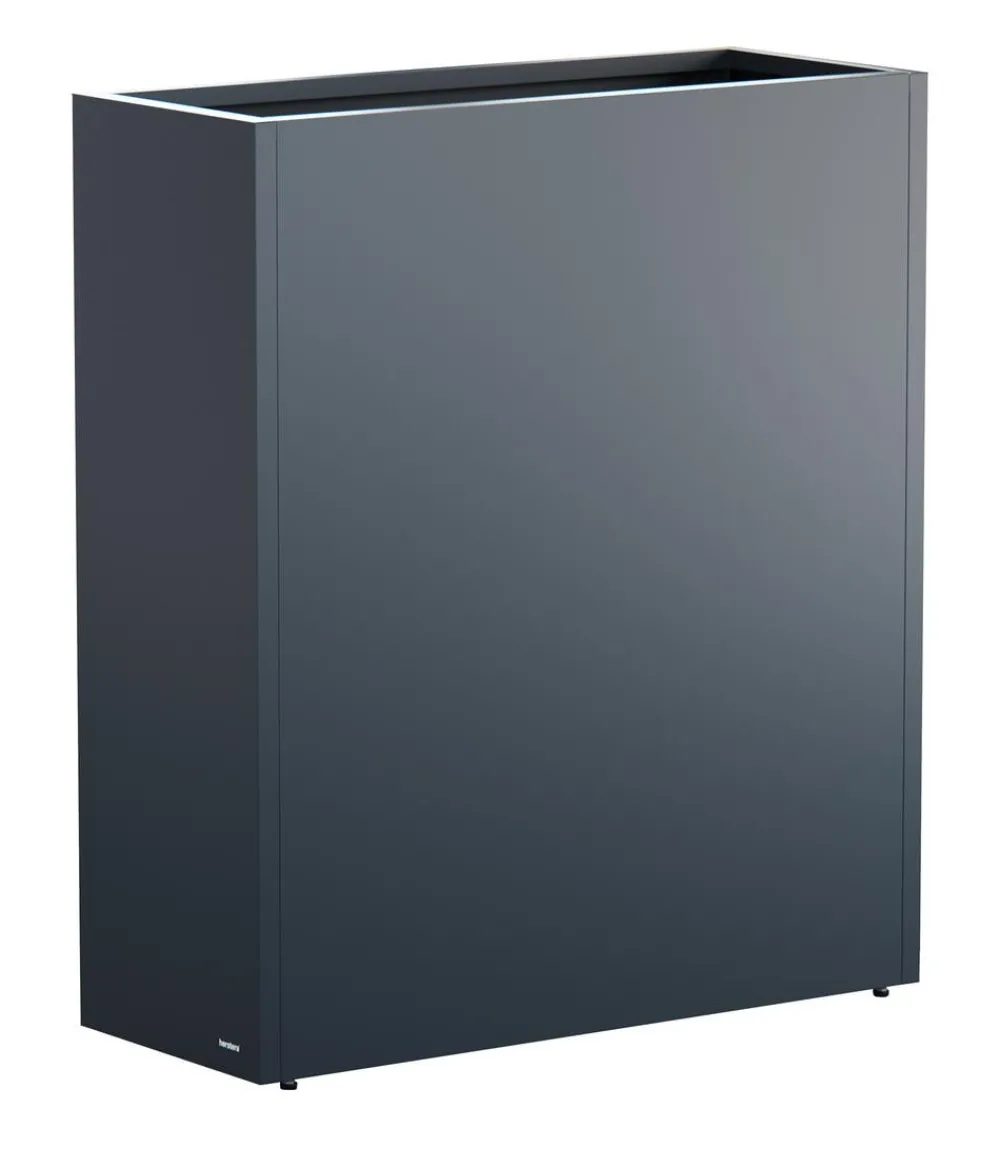 Herstera Pflanzkübel & Blumenkästen - Metall-Raumtrenner Cube LED, rechteckig, Anthrazit