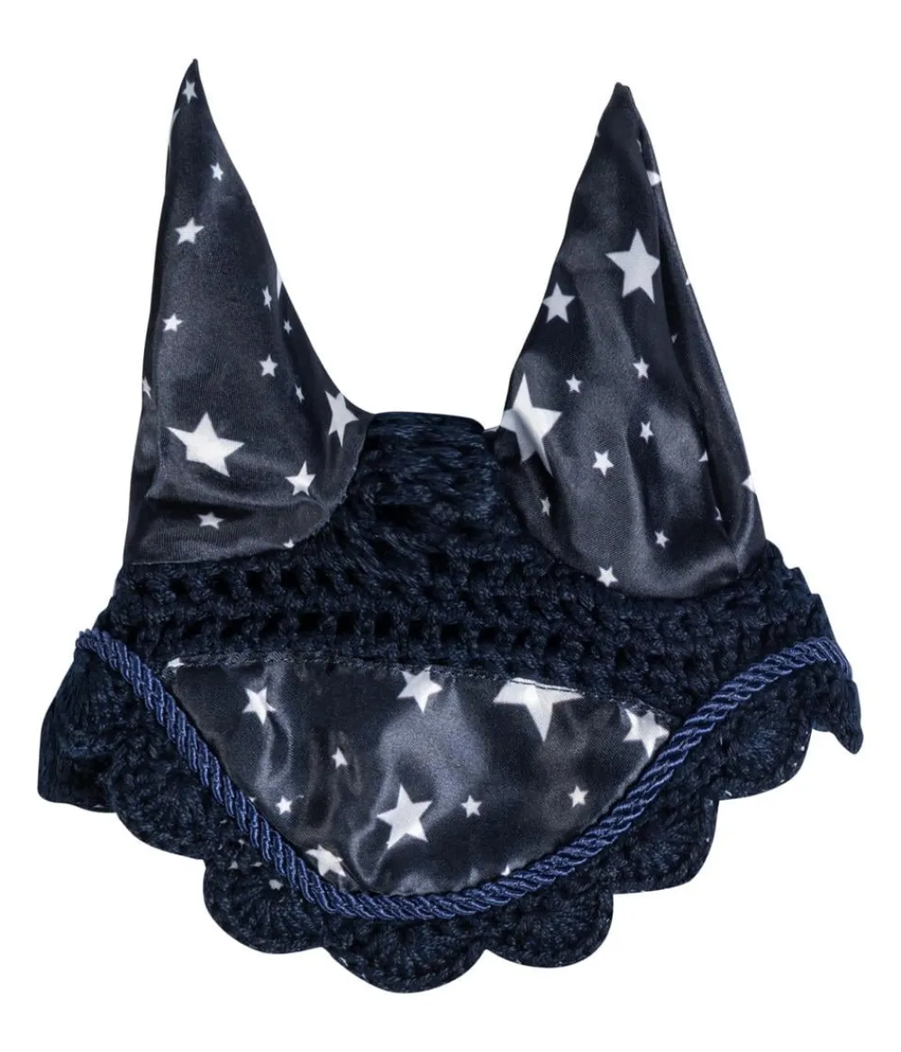 HKM KIDS Hobby Horsing|Spielzeug - Hobby Horsing Fliegenhaube mit Print, navy mit Sternenmuster Dunkelblau