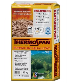 Thermospan Brennstoffe - Holzpellets, 15 kg Hellbraun