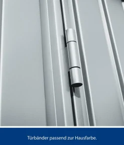 Hörmann Berry-Gerätehaus Classic-P Typ 1, ca. B247,9/H228,6/T153 cm Fenstergrau Discount