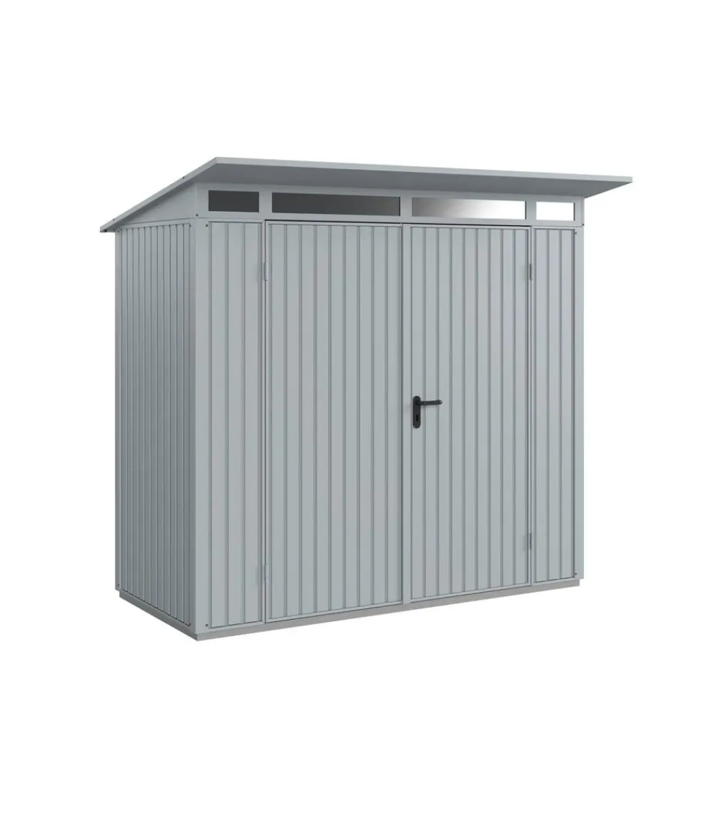 Hörmann Berry-Gerätehaus Classic-P Typ 1, ca. B247,9/H228,6/T153 cm Fenstergrau Discount