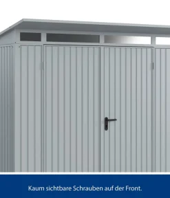 Hörmann Berry-Gerätehaus Classic-P Typ 1, ca. B247,9/H228,6/T153 cm Fenstergrau Discount
