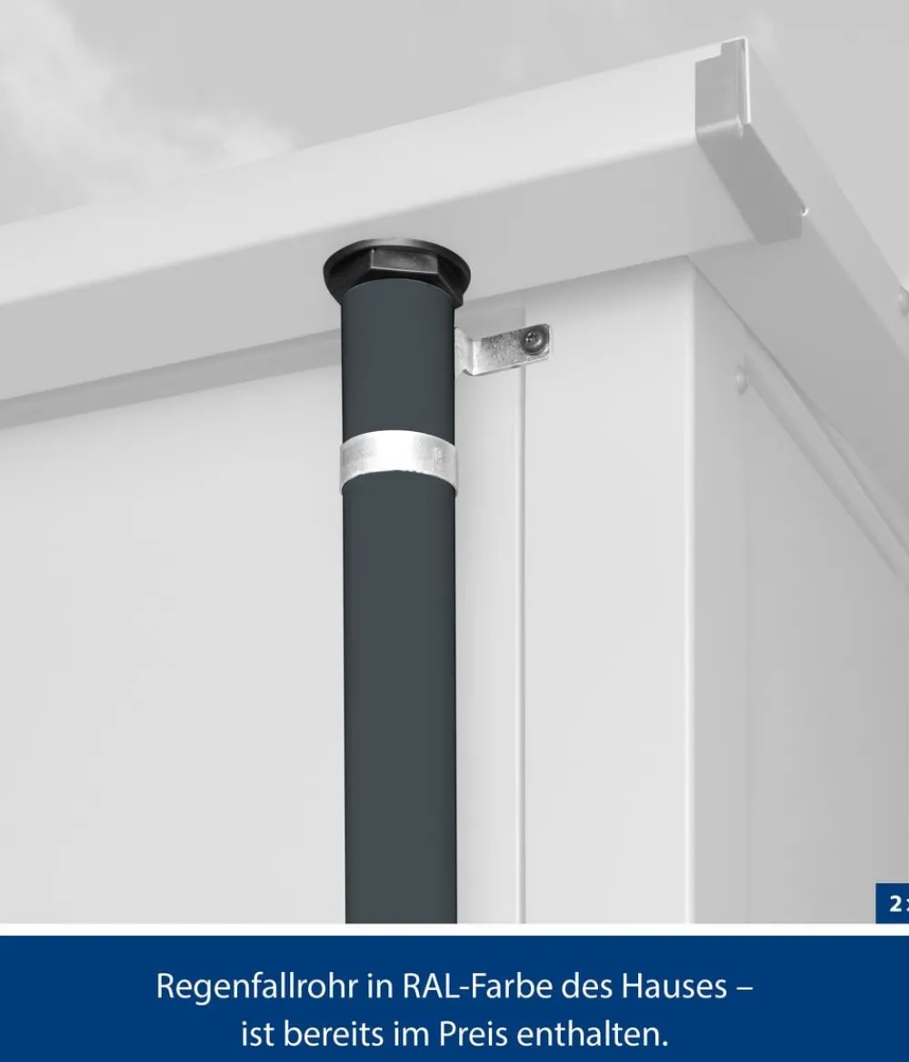 Hörmann Berry-Gerätehaus Classic-S Typ 2, ca. B258,8/H216/T247,7 cm Anthrazit Sale