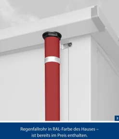 Hörmann Berry-Gerätehaus Classic-S Typ 2, ca. B258,8/H216/T247,7 cm Purpurrot Best