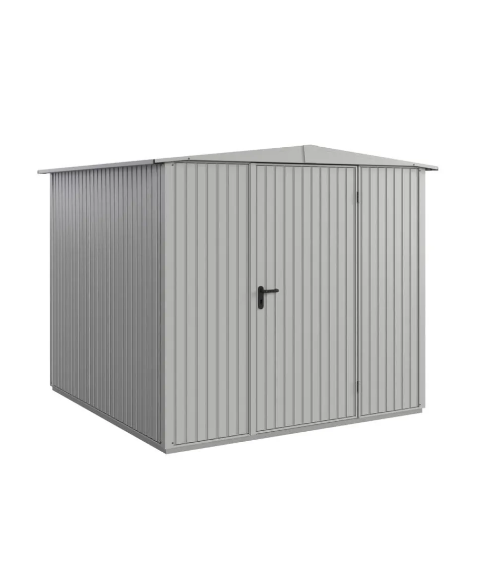 Hörmann Gartenhäuser & Gerätehäuser - Berry-Gerätehaus Classic-S Typ 2, ca. B258,8/H216/T247,7 cm Weißaluminium
