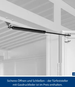 Hörmann Gartenhäuser & Gerätehäuser - Berry-Gerätehaus Classic-S Typ 2, ca. B258,8/H216/T247,7 cm Taubenblau