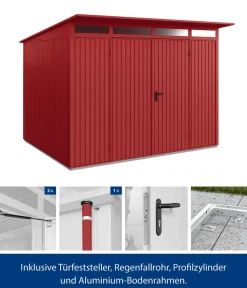 Hörmann Gartenhäuser & Gerätehäuser > Berry-Gerätehaus Classic-P Typ 3, ca. B312,7/H232,3/T283,4 cm