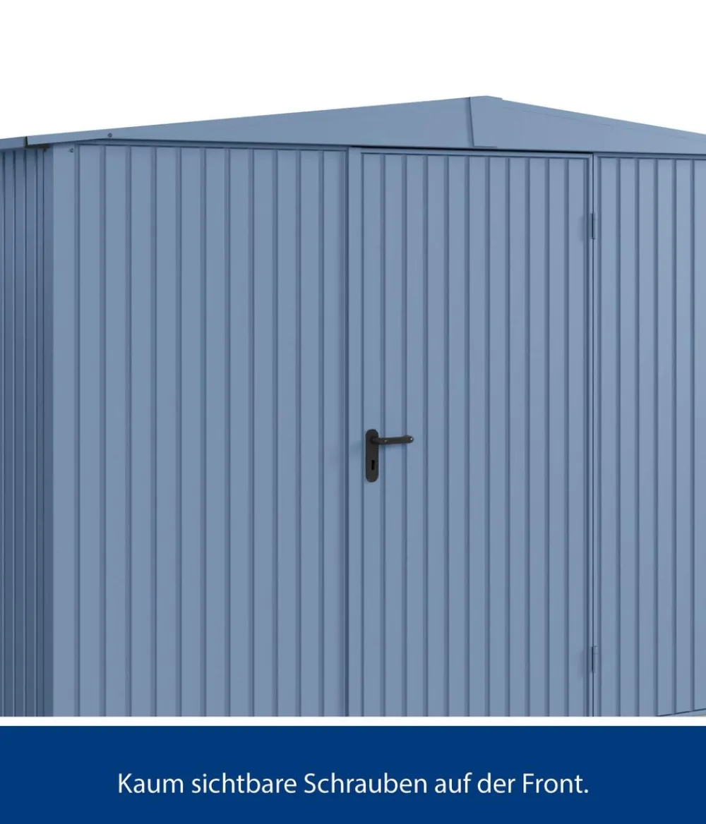 Hörmann Berry-Gerätehaus Classic-S Typ 3, ca. B323,6/H219,4/T247,7 cm Taubenblau