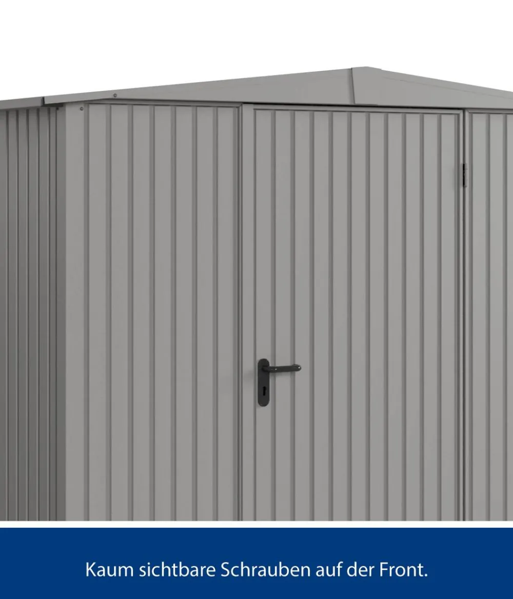 Hörmann Gartenhäuser & Gerätehäuser - Berry-Gerätehaus Classic-S Typ 2, ca. B258,8/H216/T247,7 cm Graualuminium