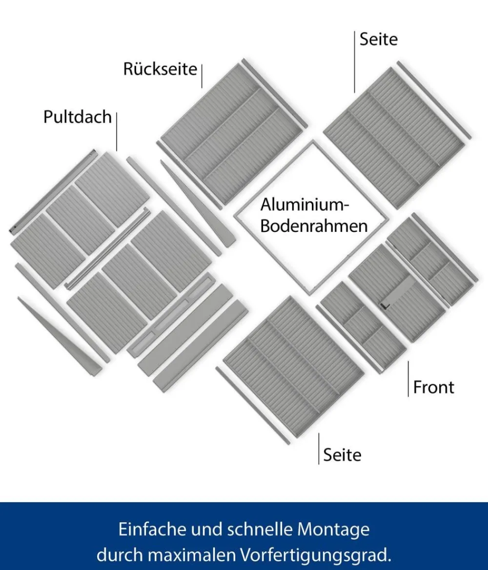 Hörmann Gartenhäuser & Gerätehäuser > Berry-Gerätehaus Classic-P Typ 1, ca. B247,9/H228,6/T153 cm