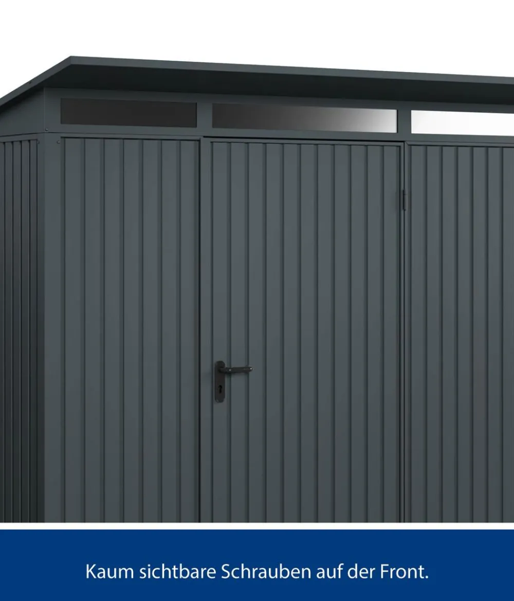 Hörmann Berry-Gerätehaus Classic-P Typ 1, ca. B247,9/H228,6/T153 cm Anthrazit Hot