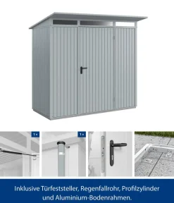 Hörmann Gartenhäuser & Gerätehäuser > Berry-Gerätehaus Classic-P Typ 1, ca. B247,9/H228,6/T153 cm