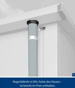 Hörmann Gartenhäuser & Gerätehäuser > Berry-Gerätehaus Classic-P Typ 1, ca. B247,9/H228,6/T153 cm