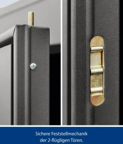 Hörmann Berry-Gerätehaus Classic-P Typ 1, ca. B247,9/H228,6/T153 cm Graualuminium Best